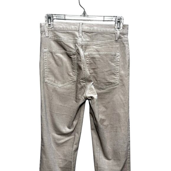 Loft Corduroy Pants Mid Rise Waist 5-Pocket Slim Tailored Tan Cream Women's 25 - Picture 5 of 9